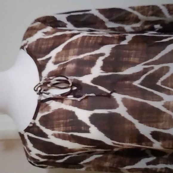 SALE $ Banana Republic Animal Print Chiffon Blouse M - Picture 2 of 6